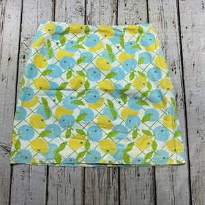 LILLY PULITZER Vintage White Label‎ Yellow Lemon Blueberry Fruit Cotton Skirt 8